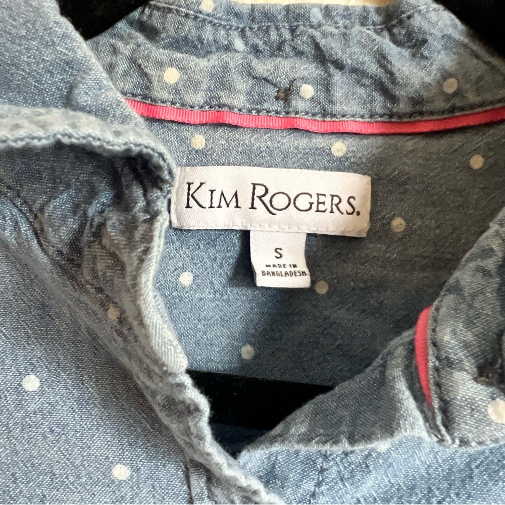 Kim Rogers Button-Down Polka Dot Shirt – Size Small - Picture 6 of 9